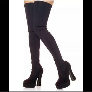 NWOT Pleaser Thigh high Electra platform boots